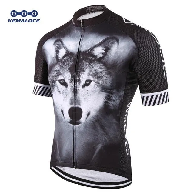 2019 Wolf Pro Unisex Cyclist Cycling Jersey Sports Original Summer Men Bike Wear Novelty Plus Size 3D Printed Cycling Shirts