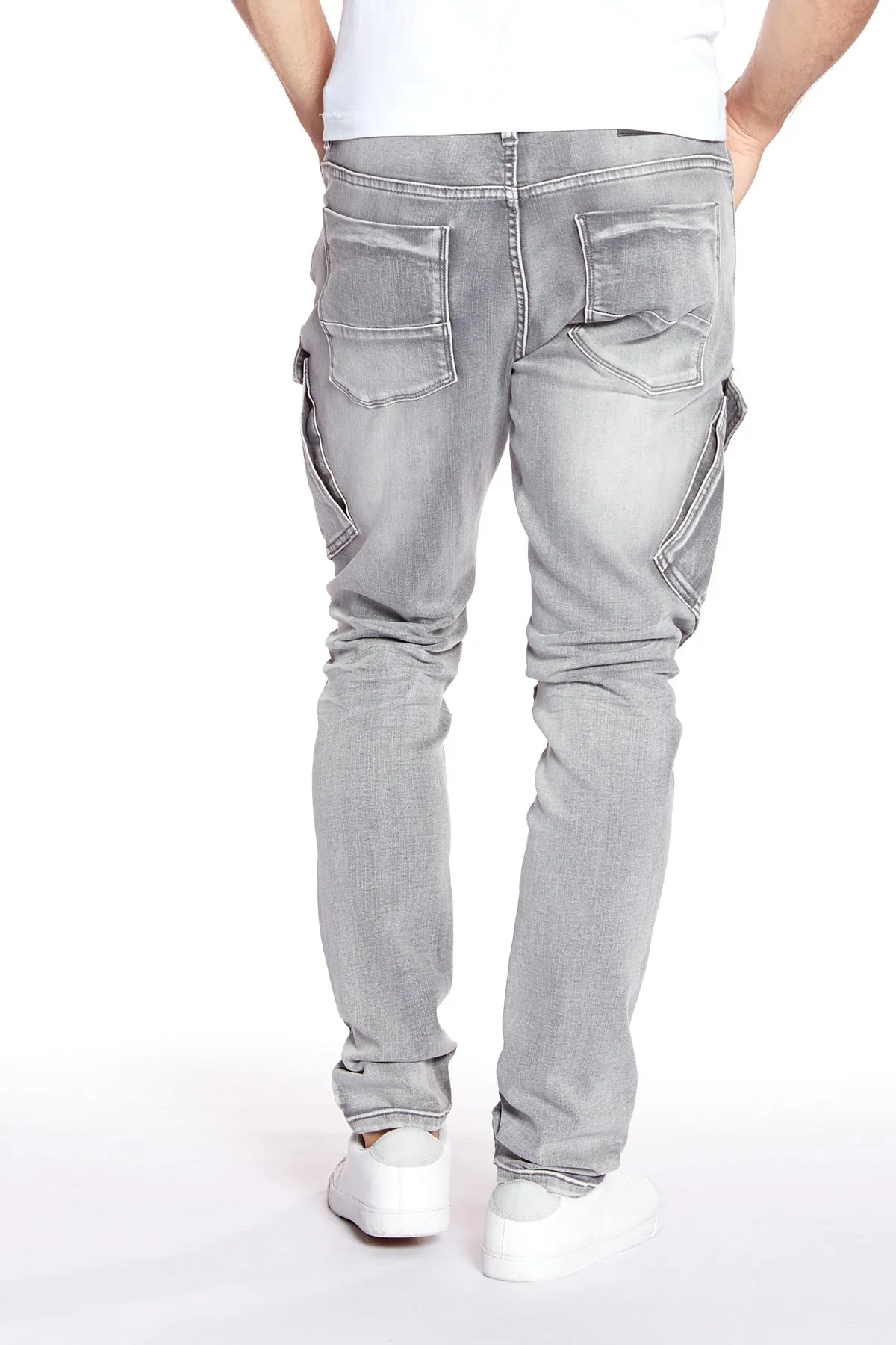 5 Pocket Slim Fit Pants - Light Grey Wash