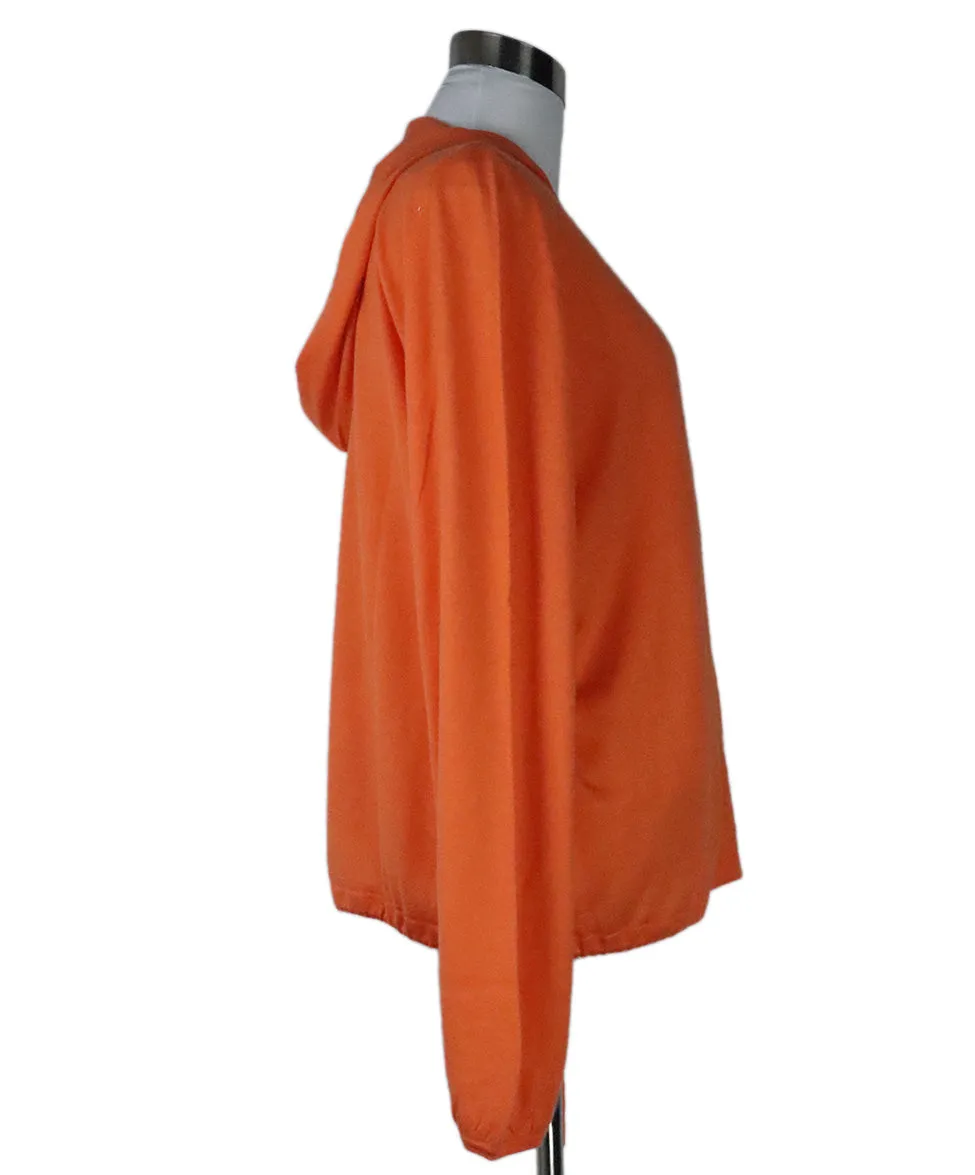 Akris Orange Cashmere Hoodie Set sz 12