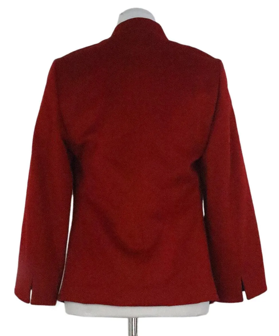 Akris Punto Red Wool Jacket sz 12