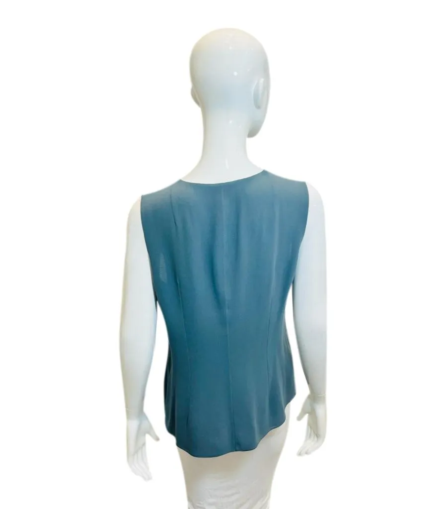 Akris Sleeveless Silk Top. Size 10US