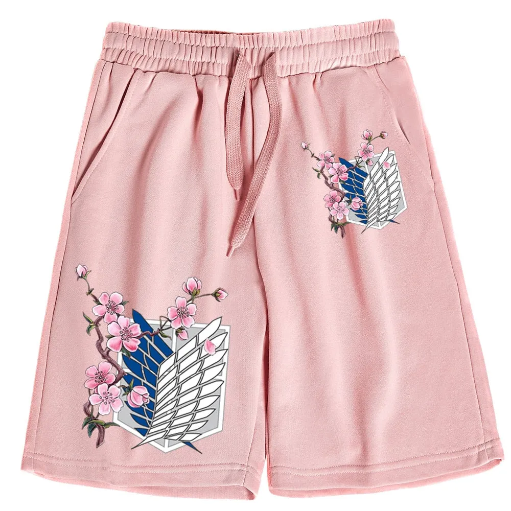 Attack On Titan Elastic Waist Shorts High Quality