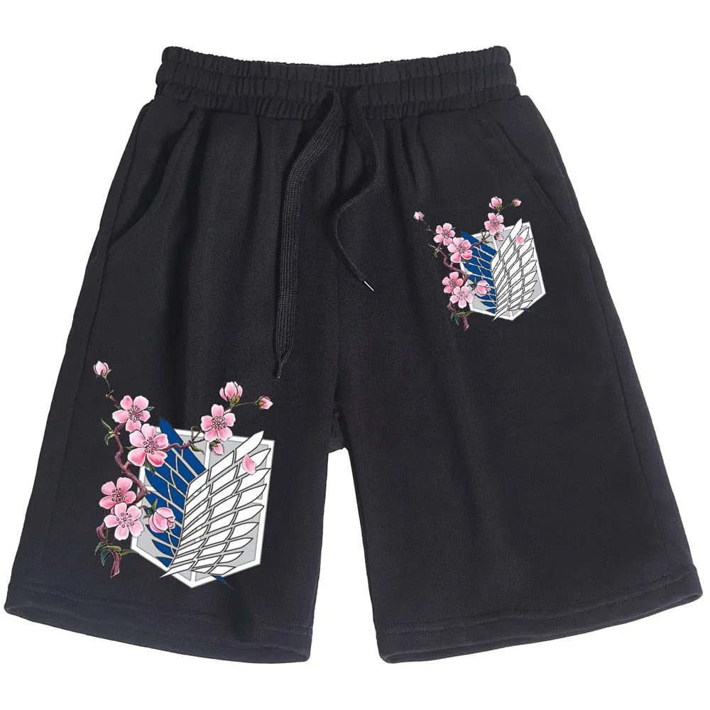 Attack On Titan Elastic Waist Shorts High Quality