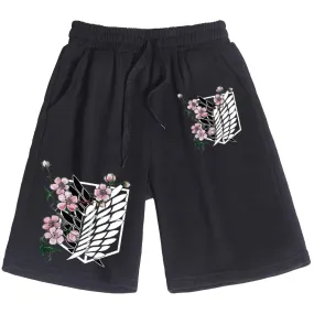 Attack On Titan Elastic Waist Shorts High Quality