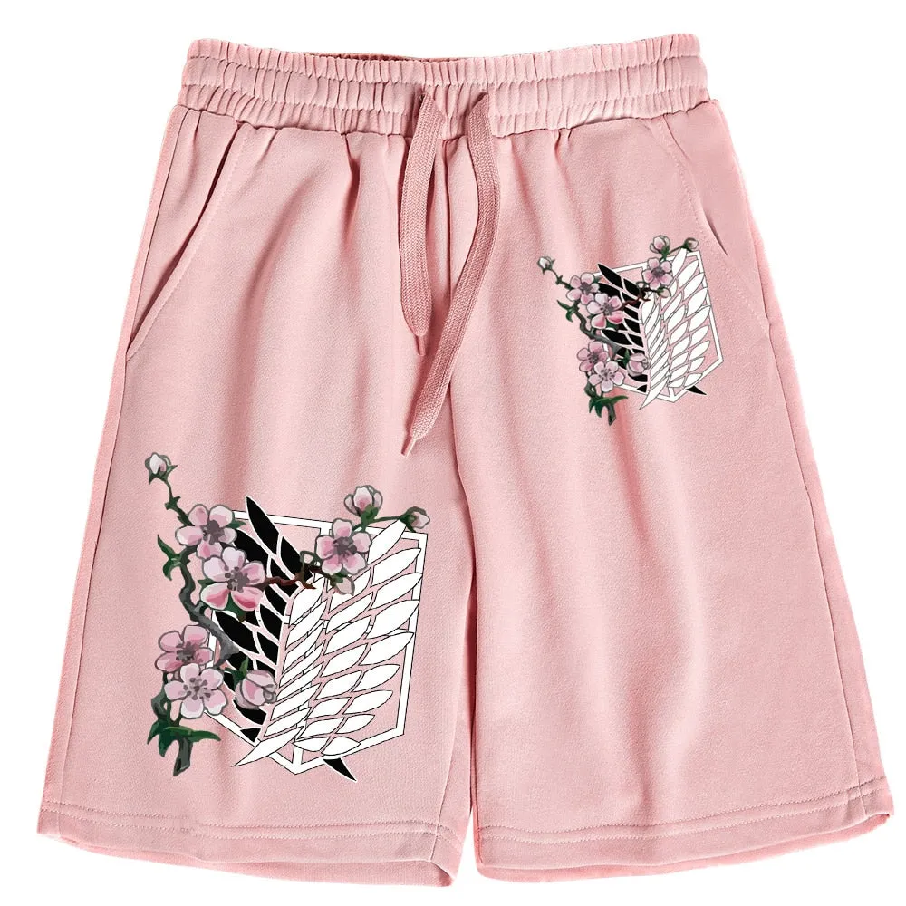 Attack On Titan Elastic Waist Shorts High Quality