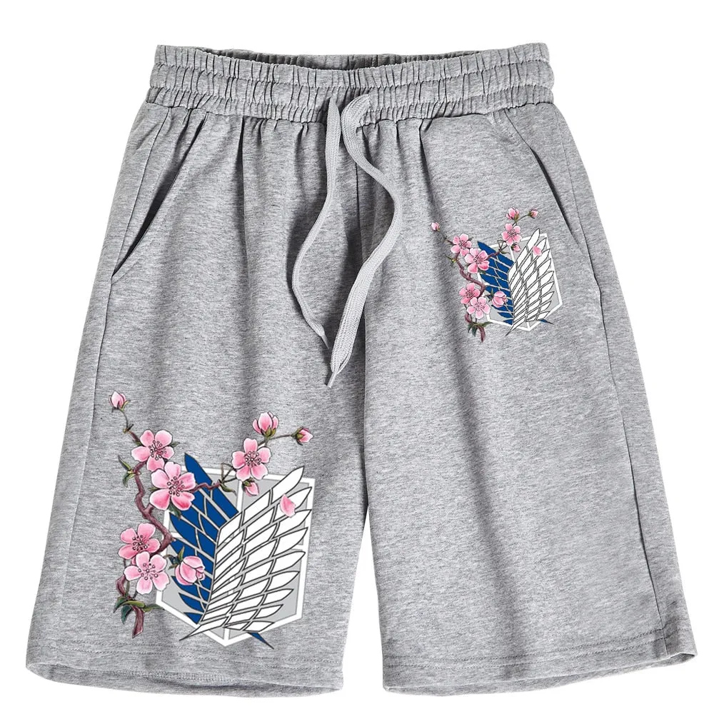 Attack On Titan Elastic Waist Shorts High Quality