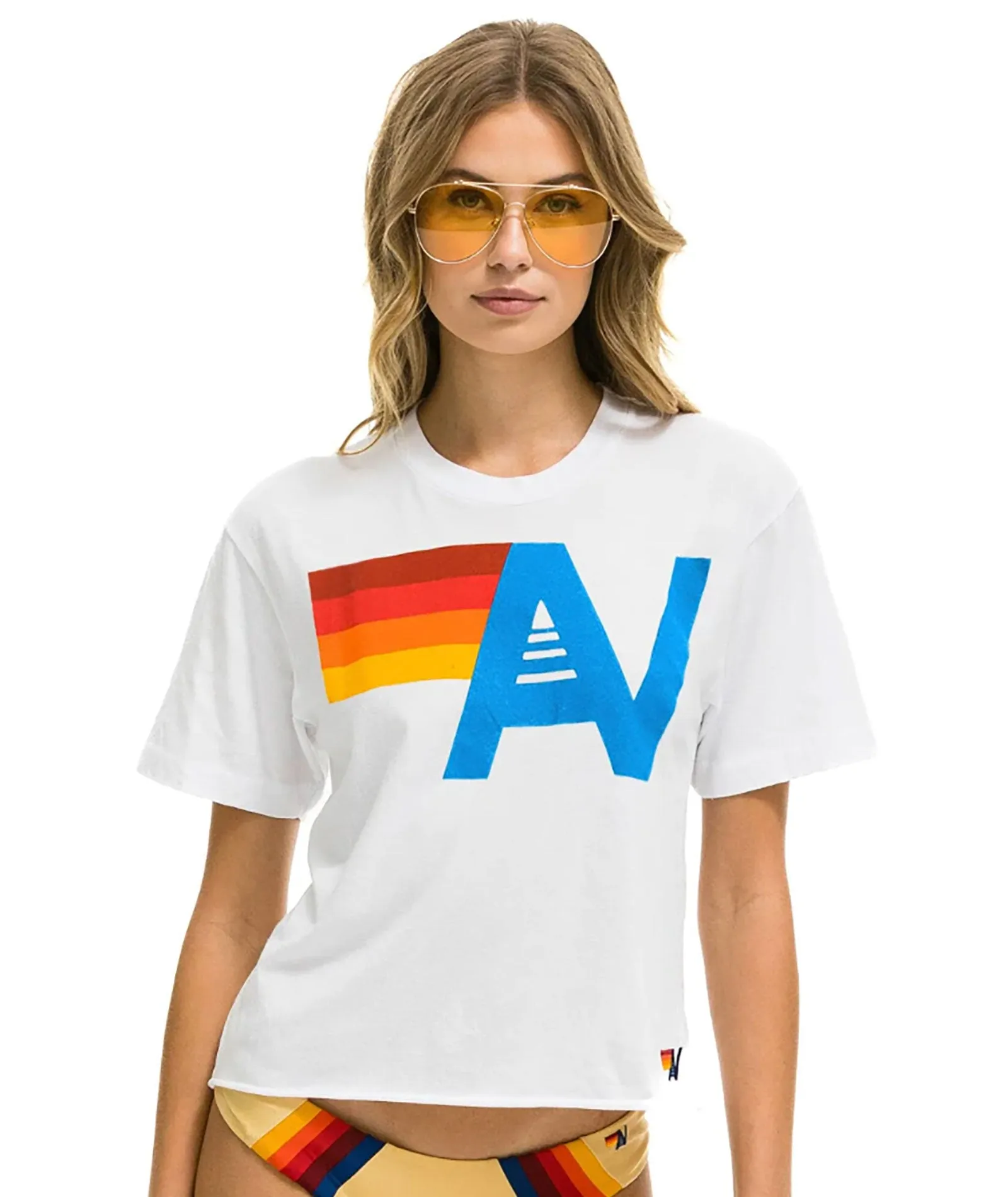 Aviator Nation Women Logo Boyfriend Tee