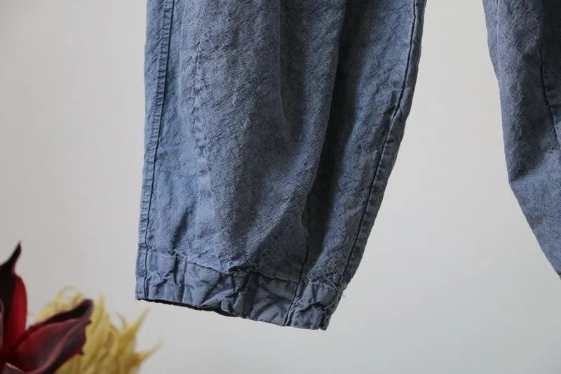 Babakud Cotton Linen Old Dyed Casual Women Pants