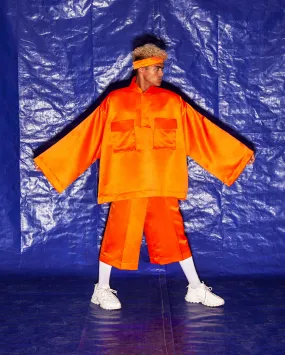 Baju Melayu Oversaiz Kargo (Orange)