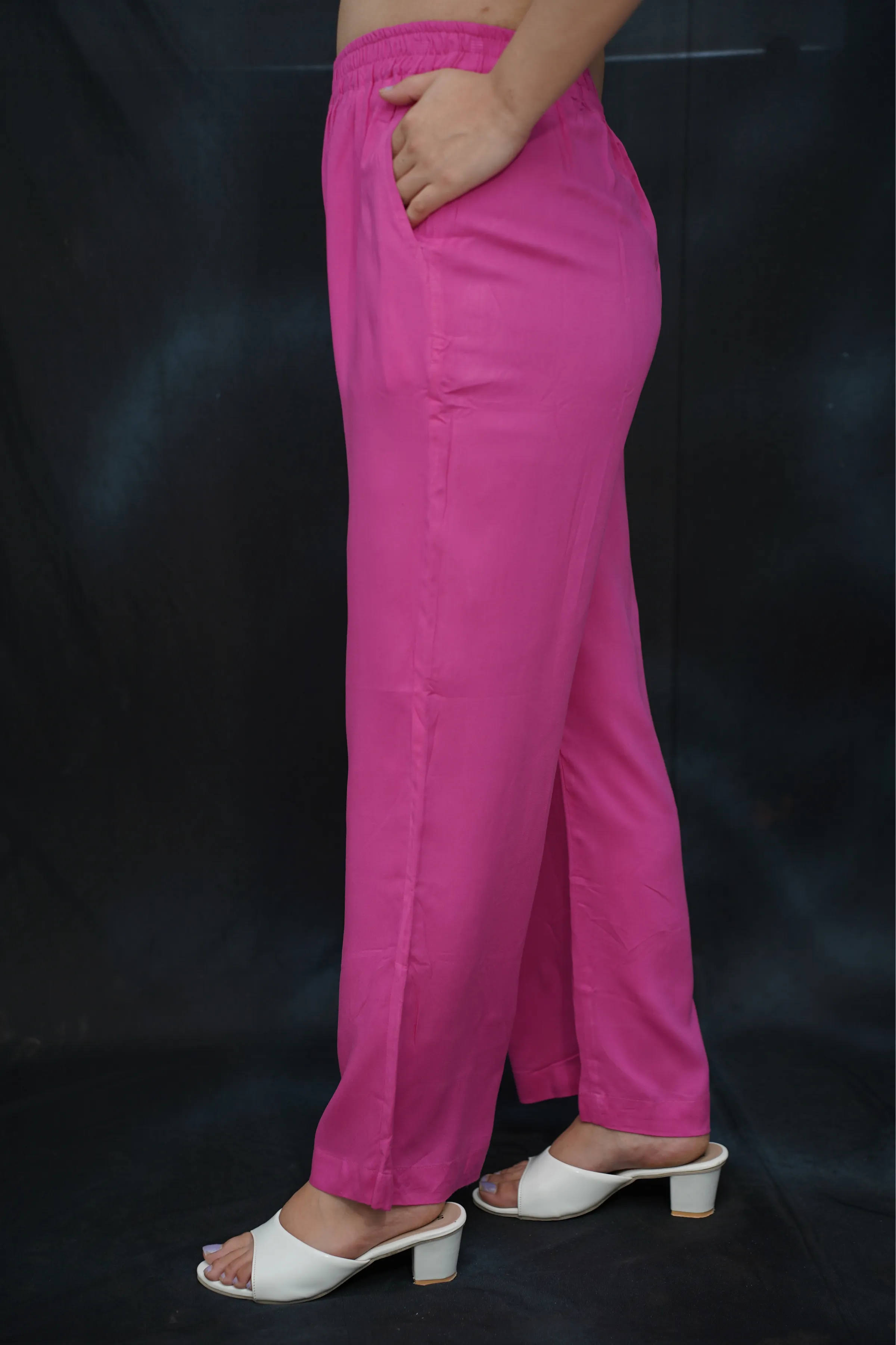 Berry Pink Rayon Kurti Pant