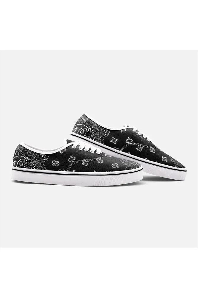 Black Bandana Unisex Canvas Sneakers