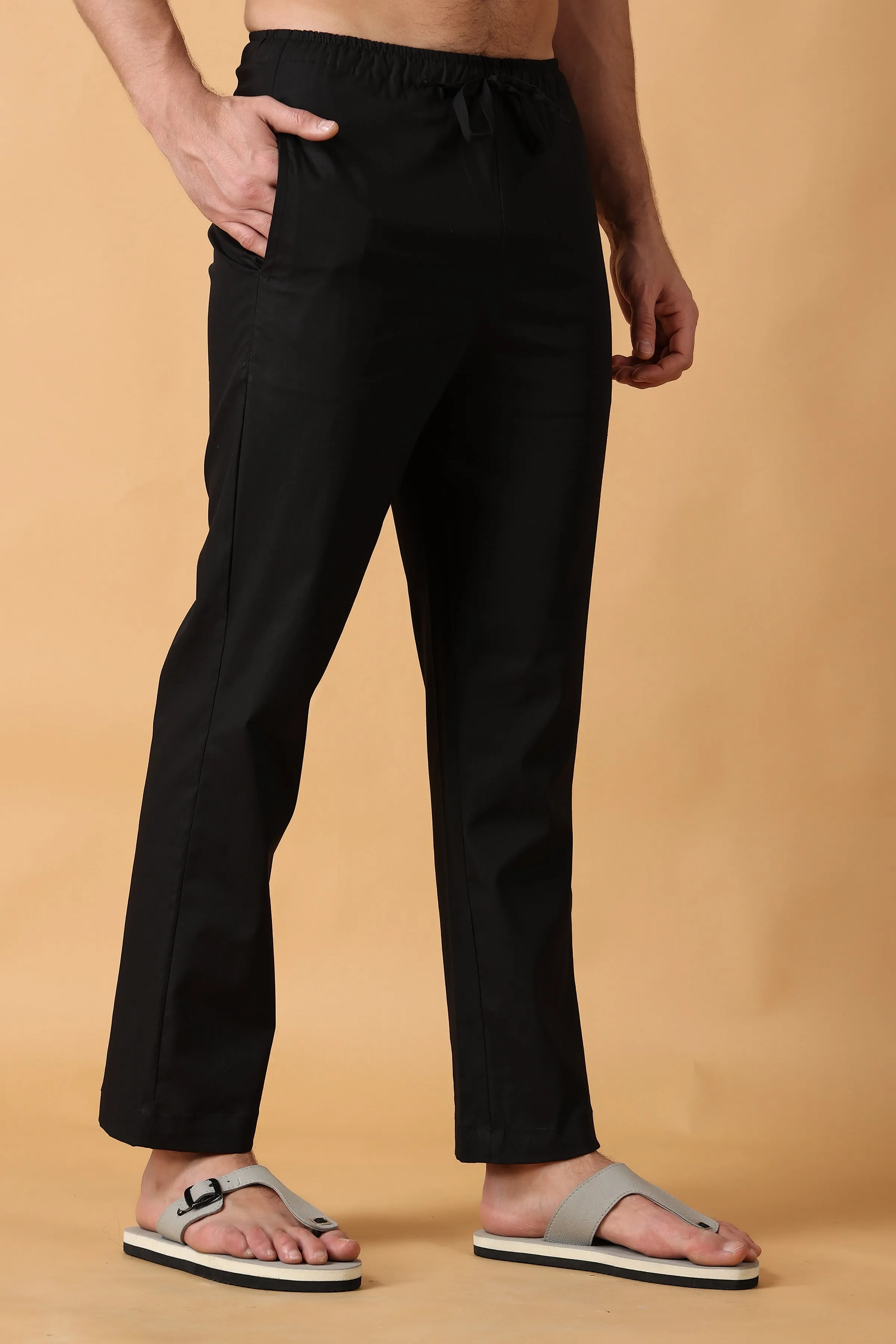 Black Cotton Pant Pajama