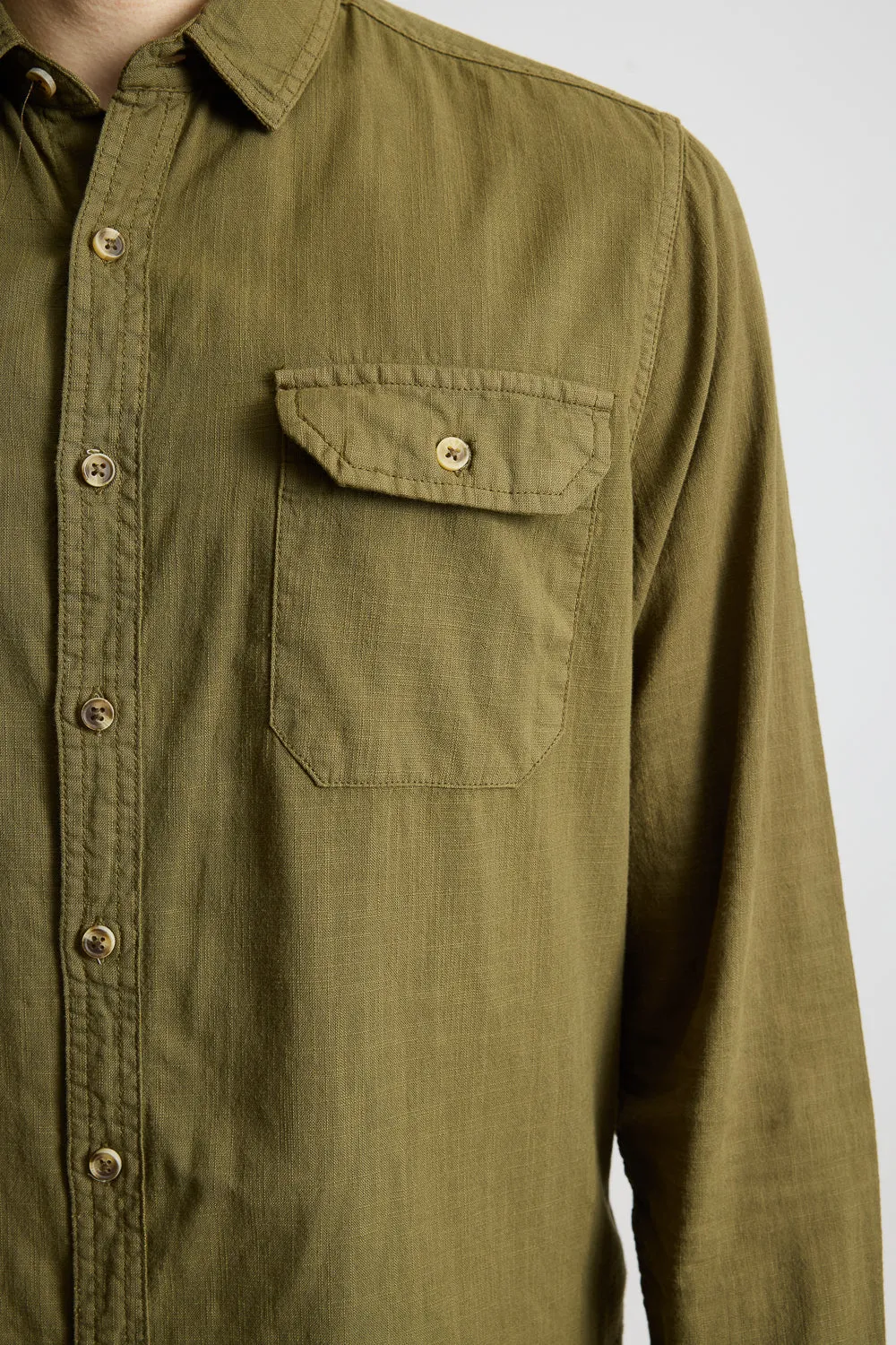 Blaze Military Olive Solid Men's Shirt