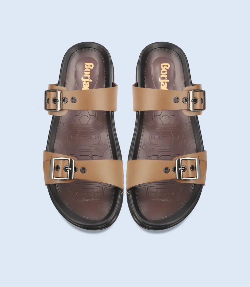 BM4661-BROWN-Men Slipper