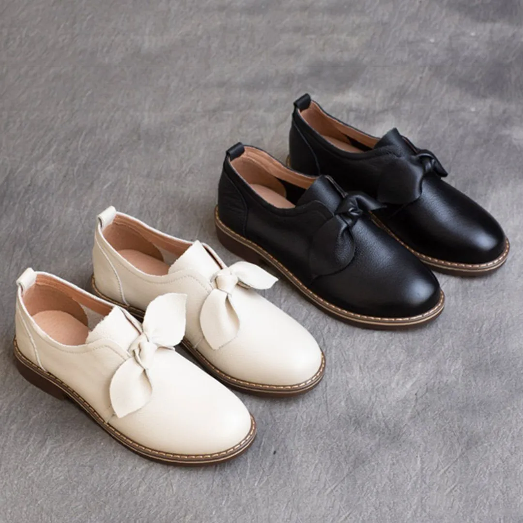 Bow-Knot British Style Flats Shoes For Women