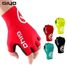 Breaking Wind Cycling Half Finger Gloves Anti-slip Bicycle Lycra Fabric Mittens MTB Gloves Racing Road Bike Glove