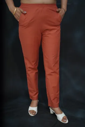 Brick Cotton Kurti Pant