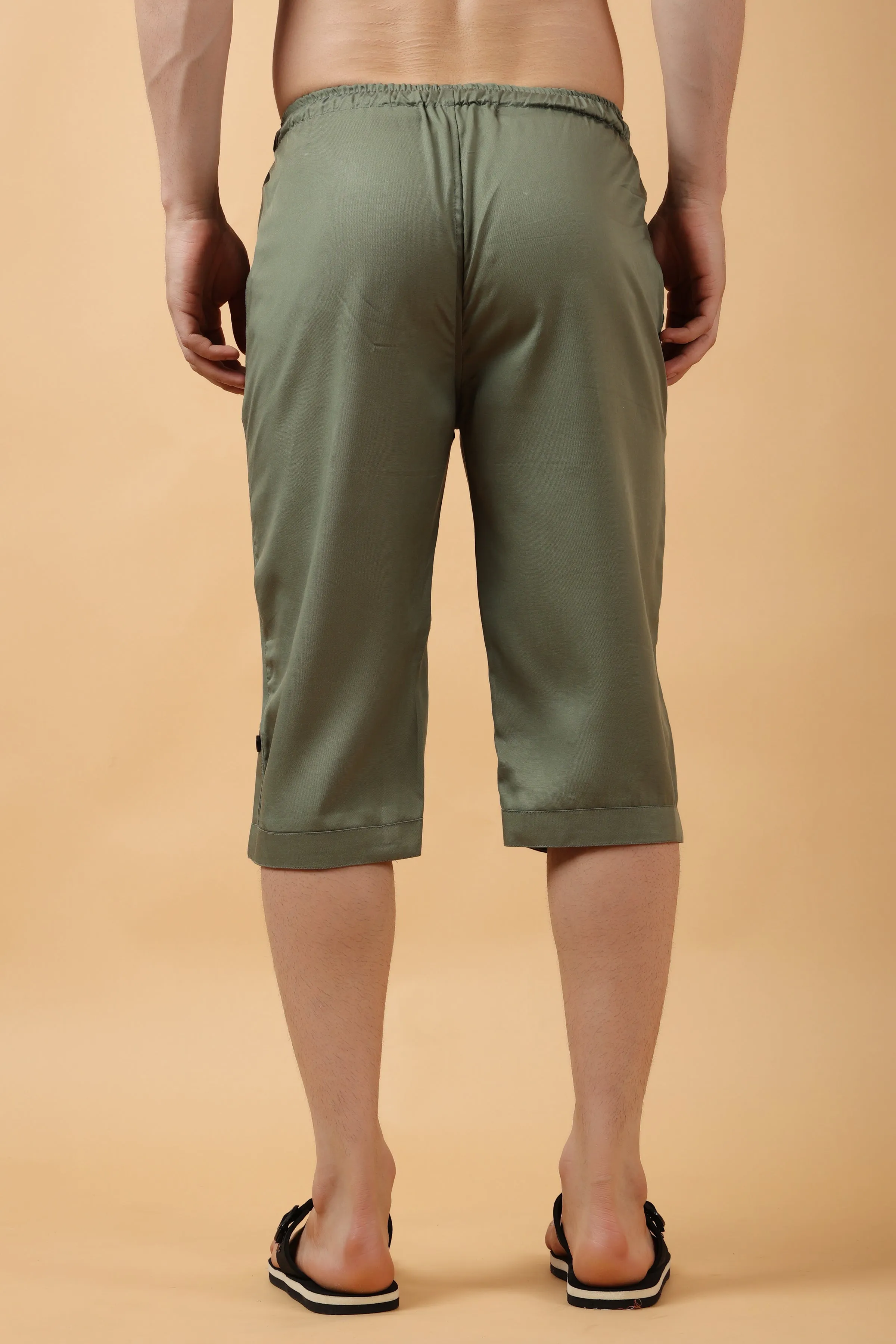 Bronze Green Tencel Capri