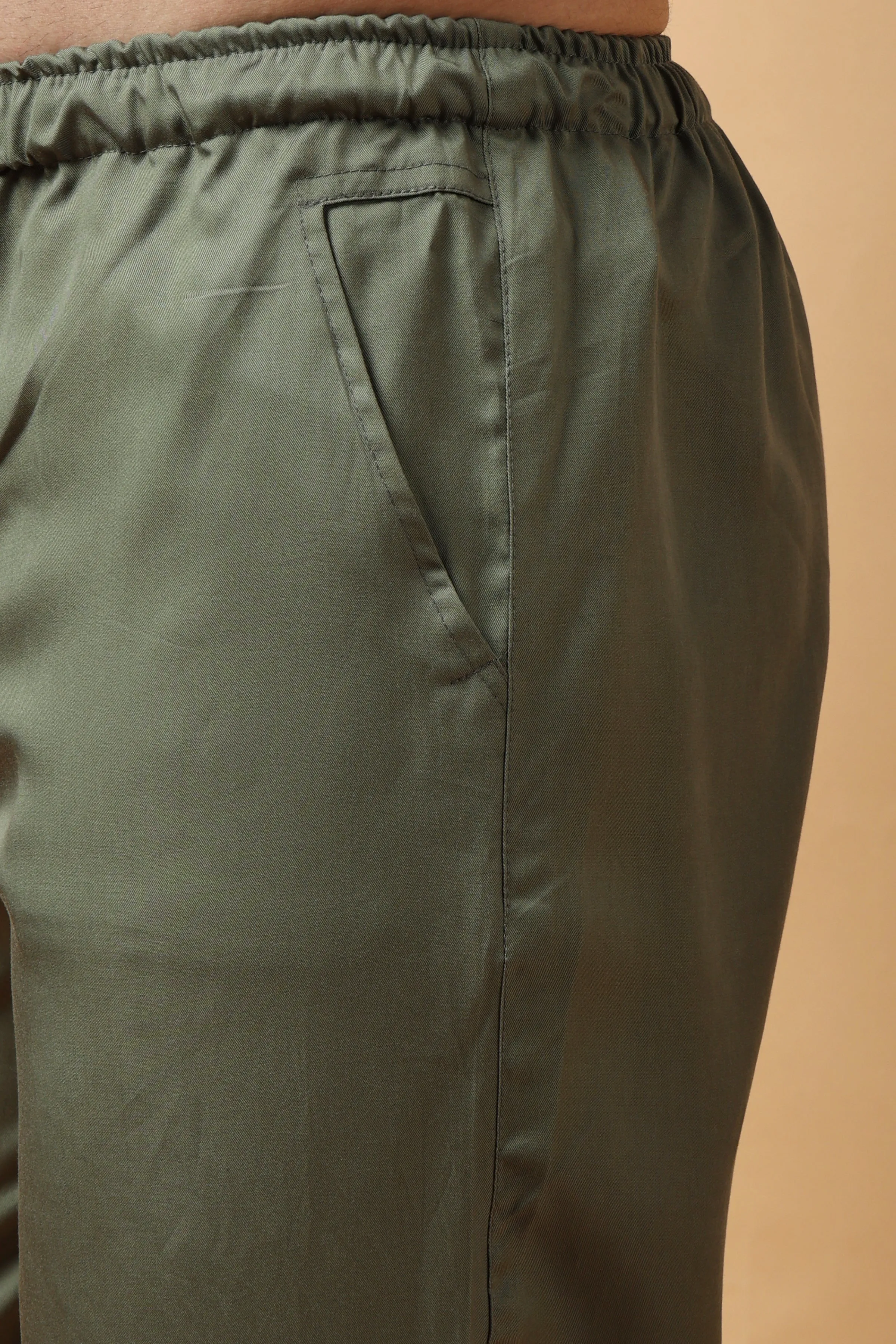 Bronze Green Tencel Capri