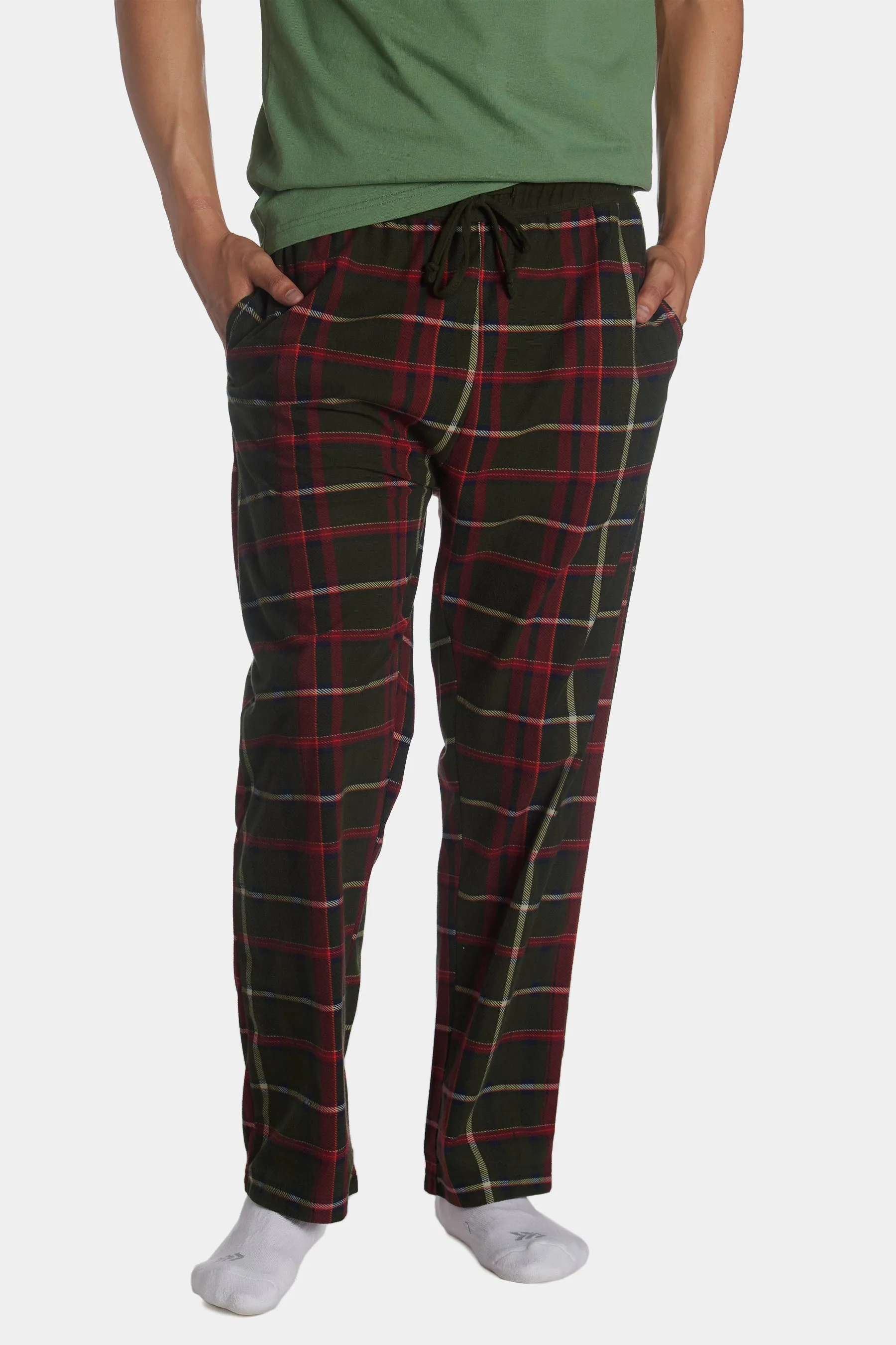 Brushed Flannel Drawcord Waist Lounge Pant