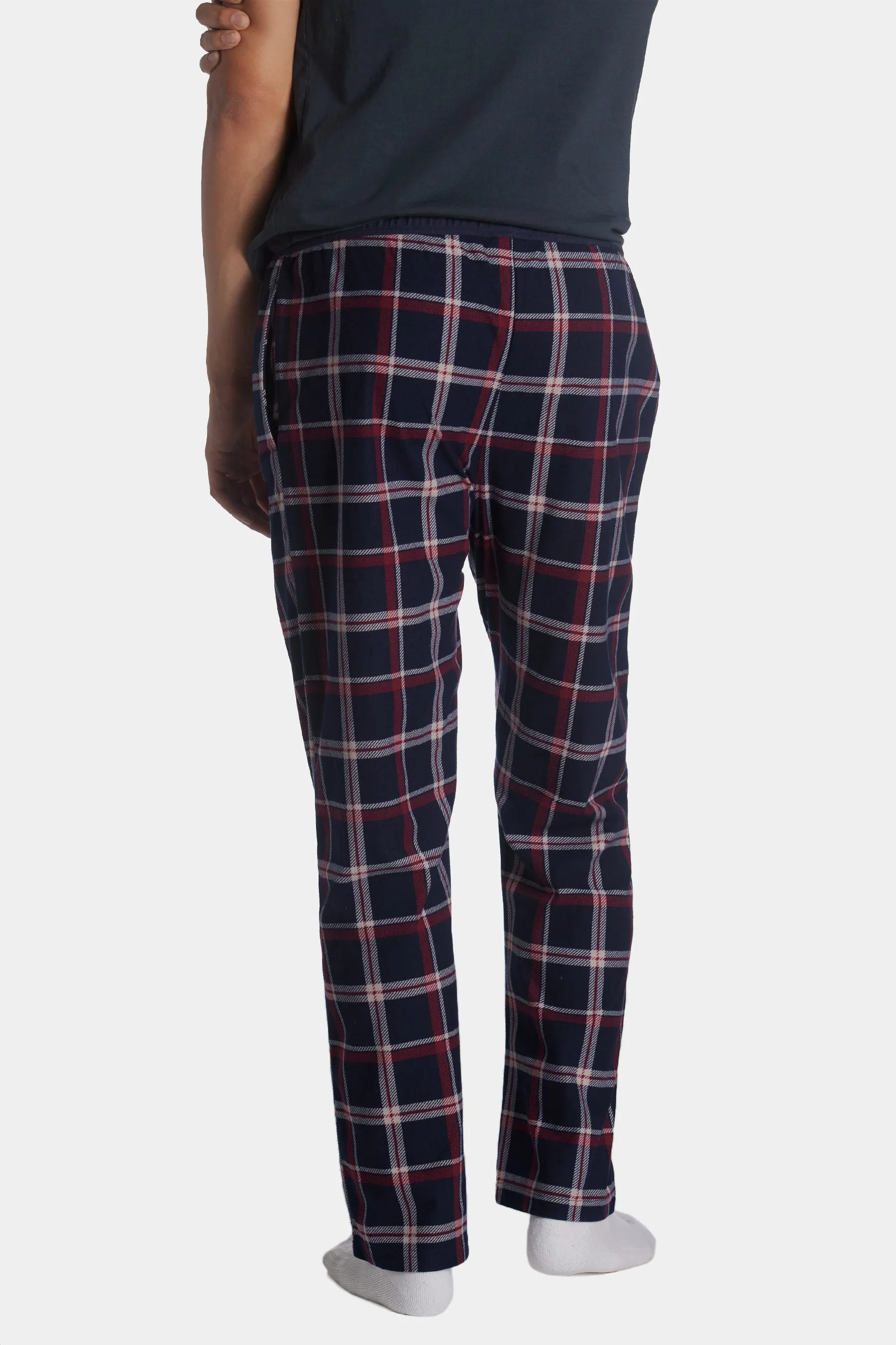 Brushed Flannel Drawcord Waist Lounge Pant