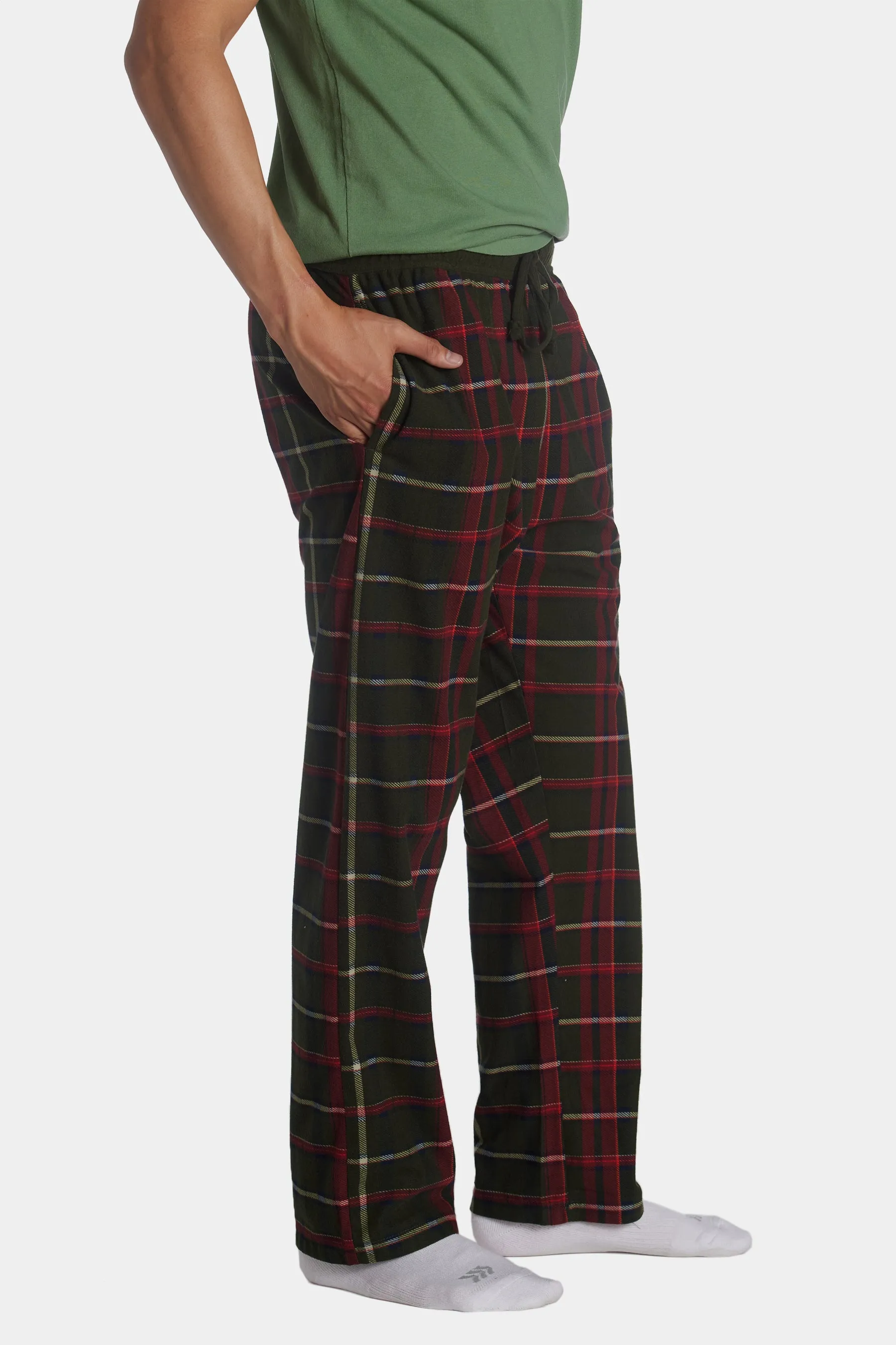 Brushed Flannel Drawcord Waist Lounge Pant