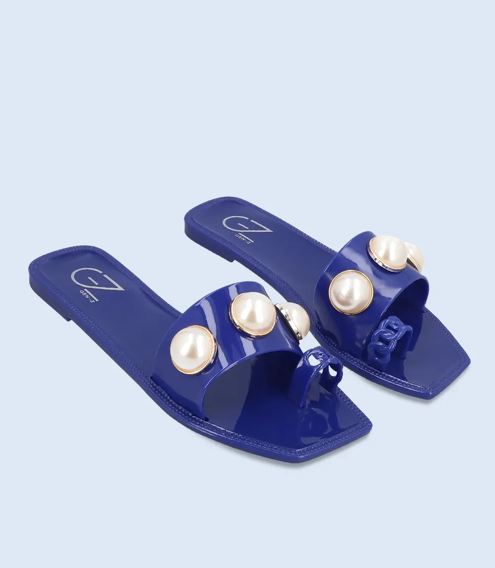 BW7107-NAVY-Women Casual Slipper