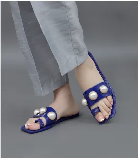 BW7107-NAVY-Women Casual Slipper