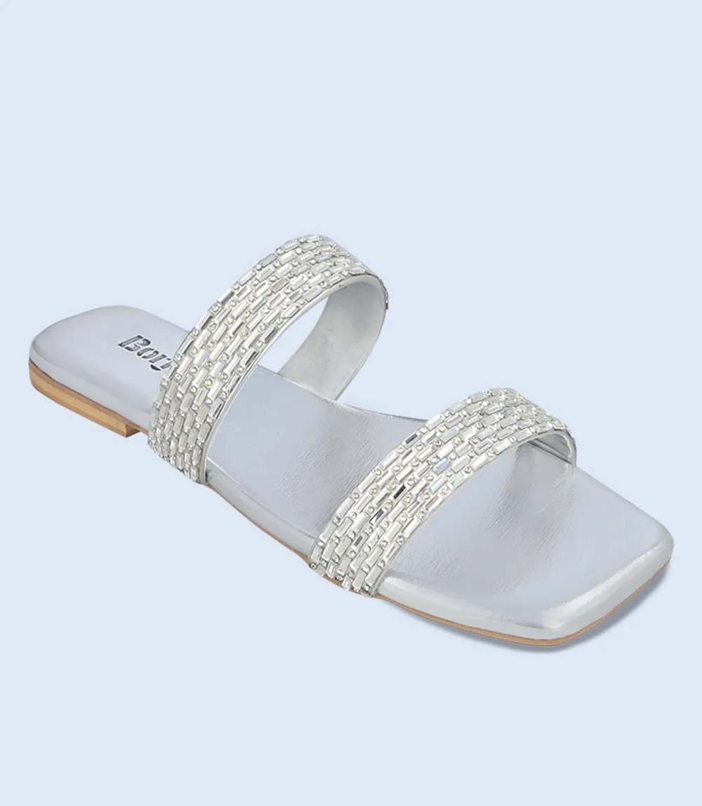 BW8749-SILVER-Women Formal Slipper