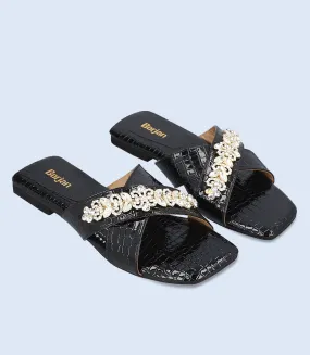 BW9281-BLACK-Women Slipper