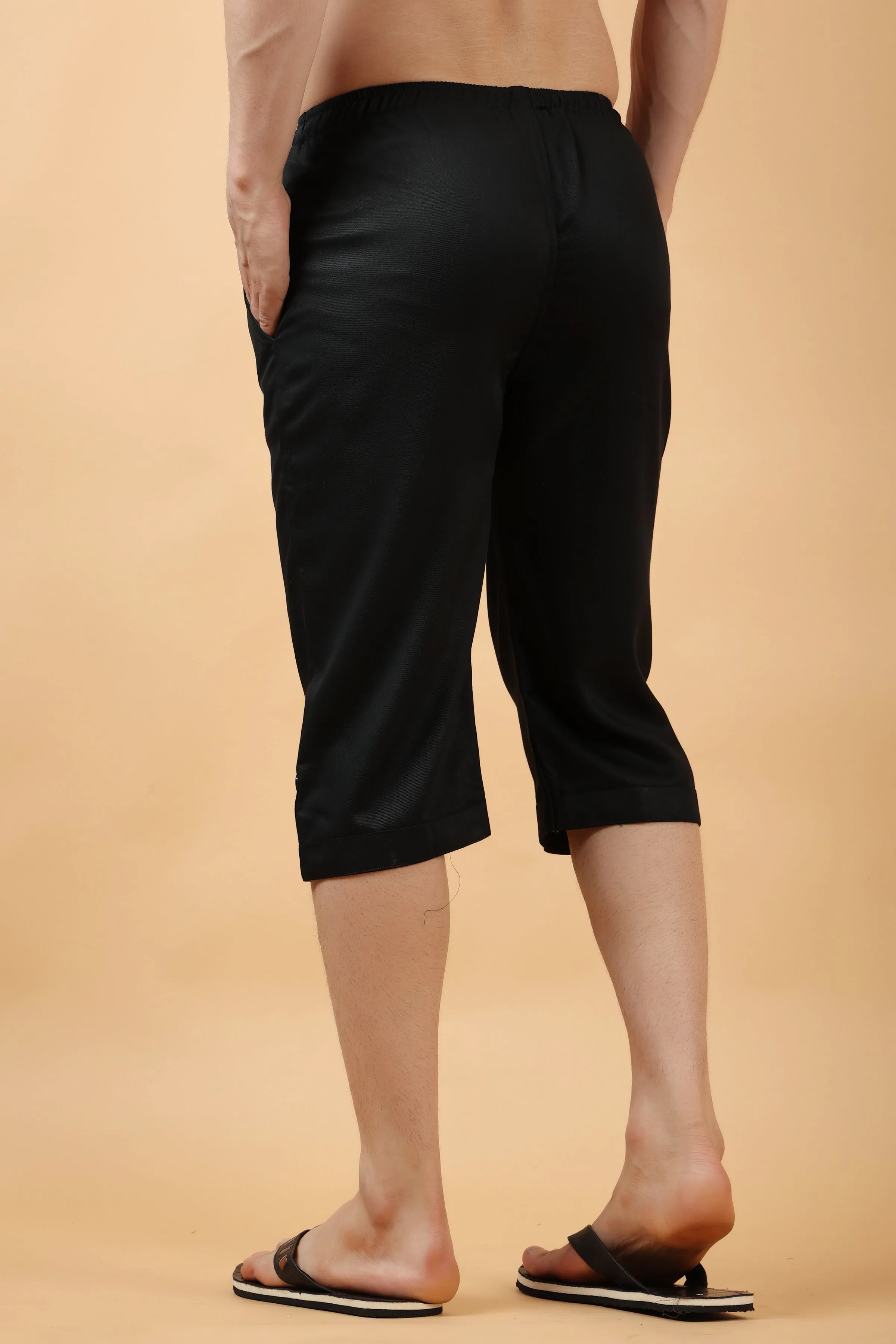 Candy Black Tencel Capri