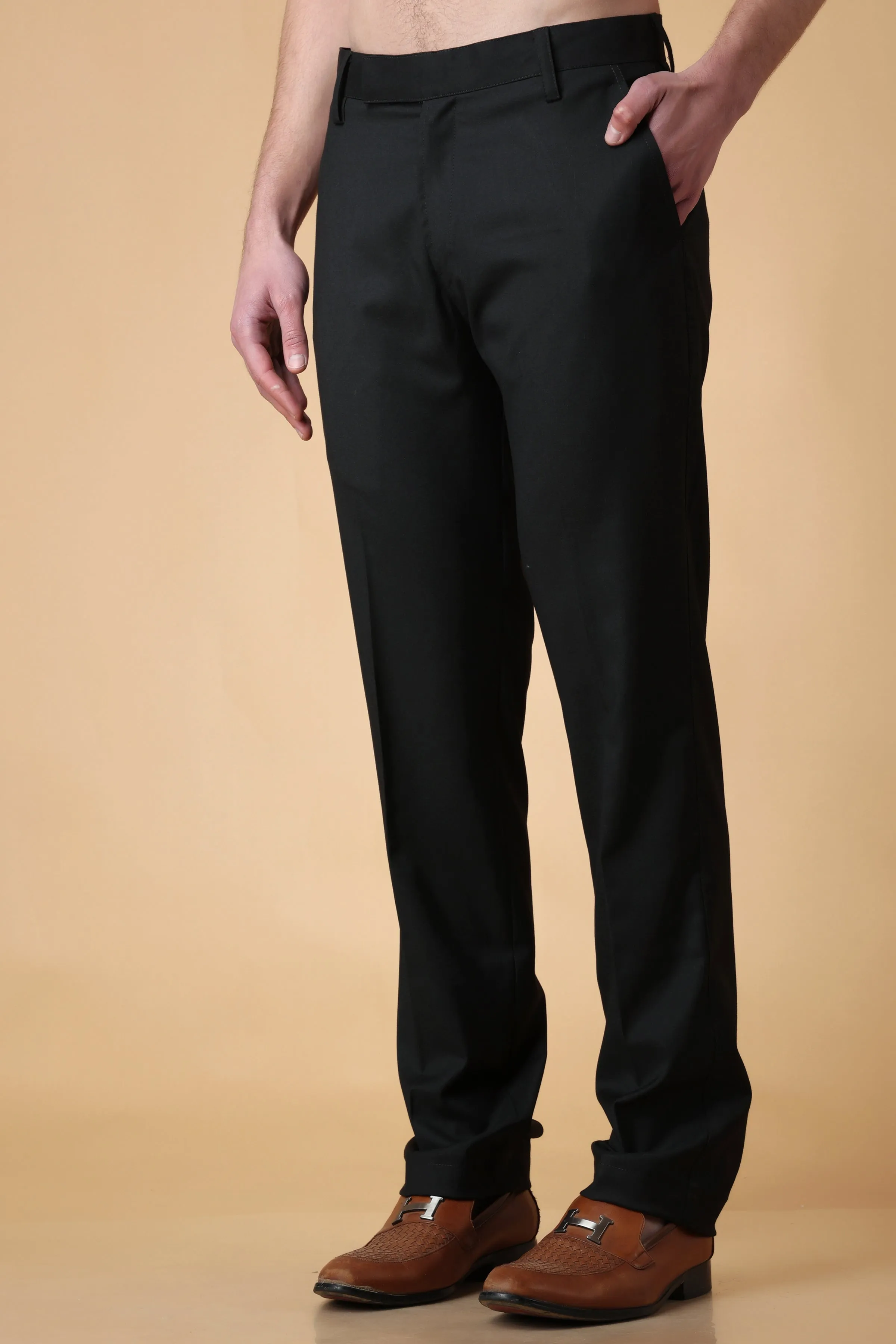 Classic Black Stretch Trousers