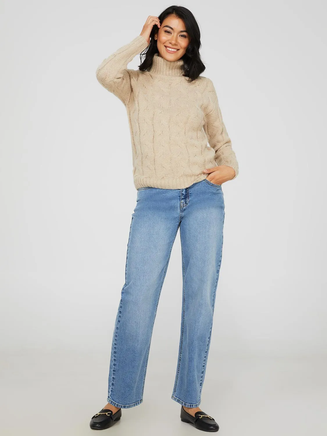 Classic Rise Straight Leg Jeans