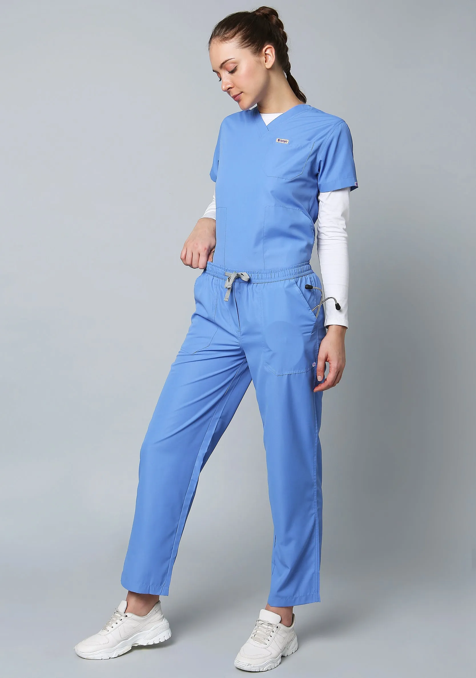 Classic Women's 5-Pocket (Ceil Blue) Scrub