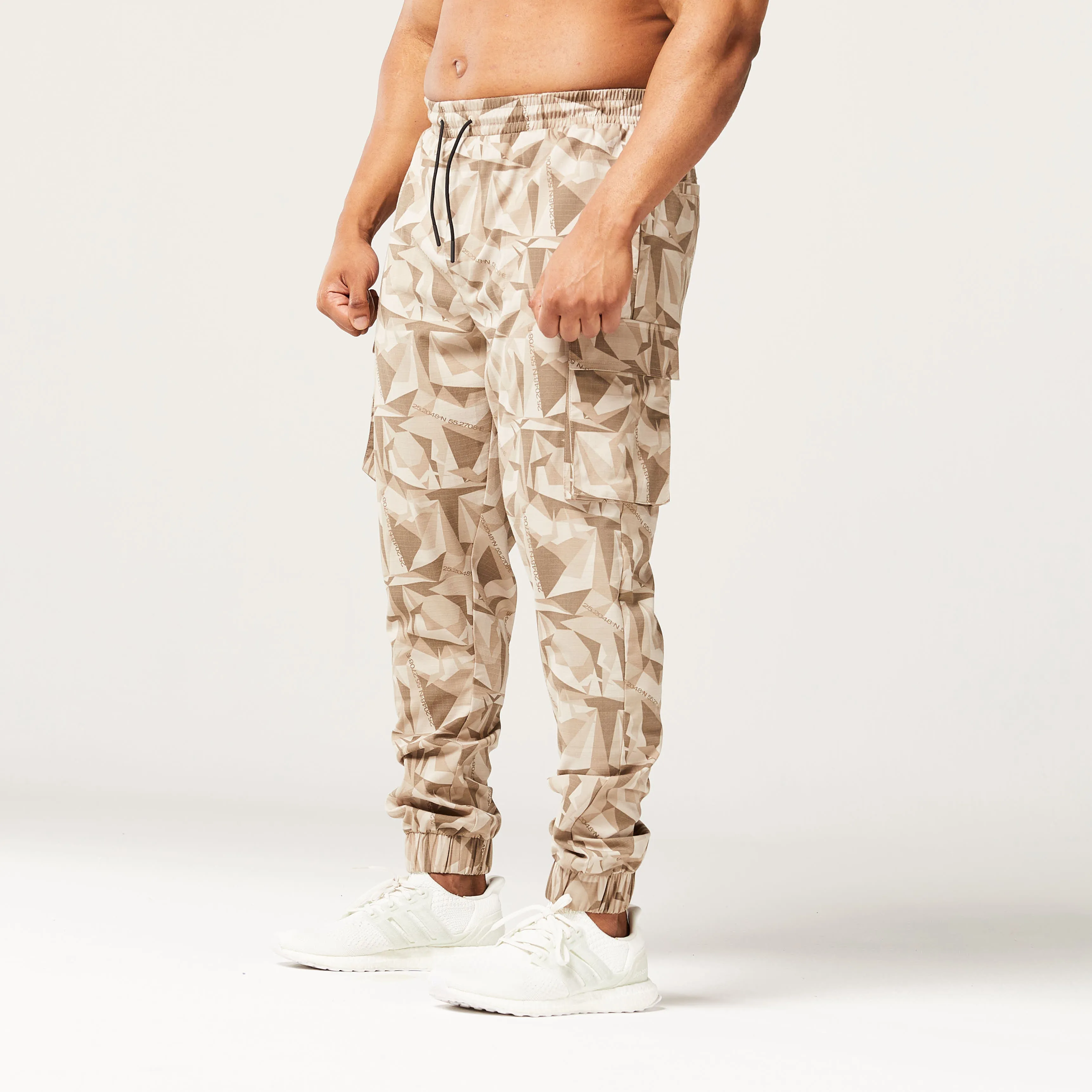 Code Camo Cargo Pants - Cobblestone Print