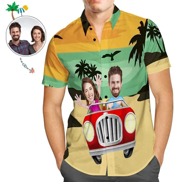 Custom Face Hawaii Shirts Personalized Funny Summer Holiday Beach Shirt