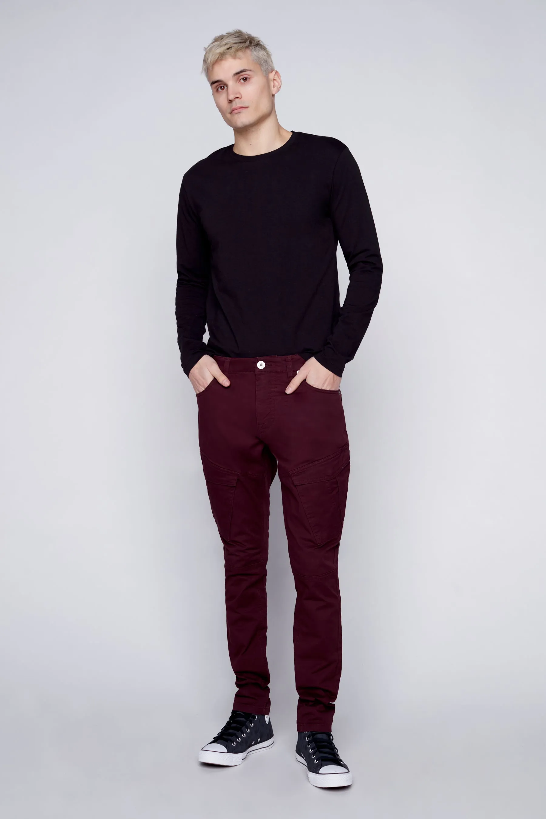 Deluxe 5 Pocket Slim Fit Pants - WINE