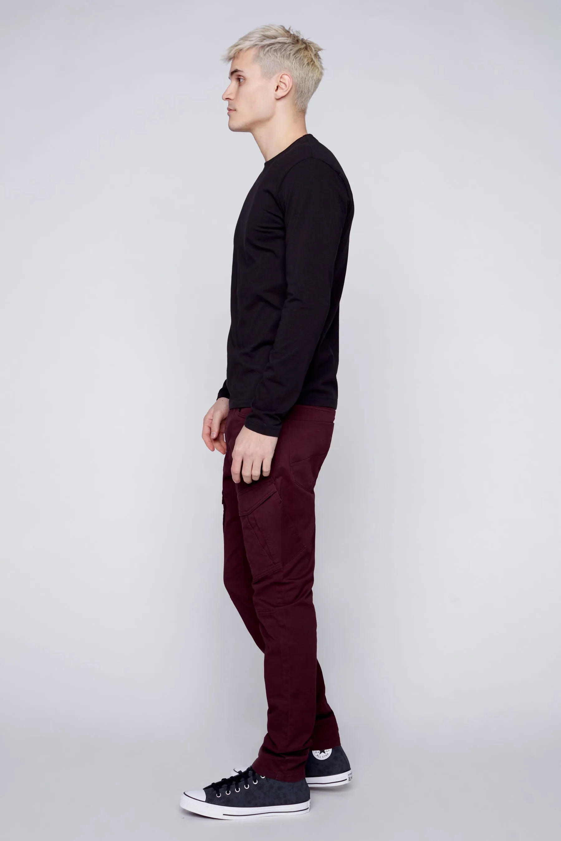 Deluxe 5 Pocket Slim Fit Pants - WINE