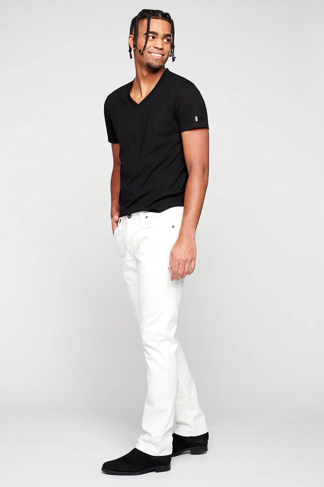 Deluxe 5 Pocket Straight Fit French Terry - Off White