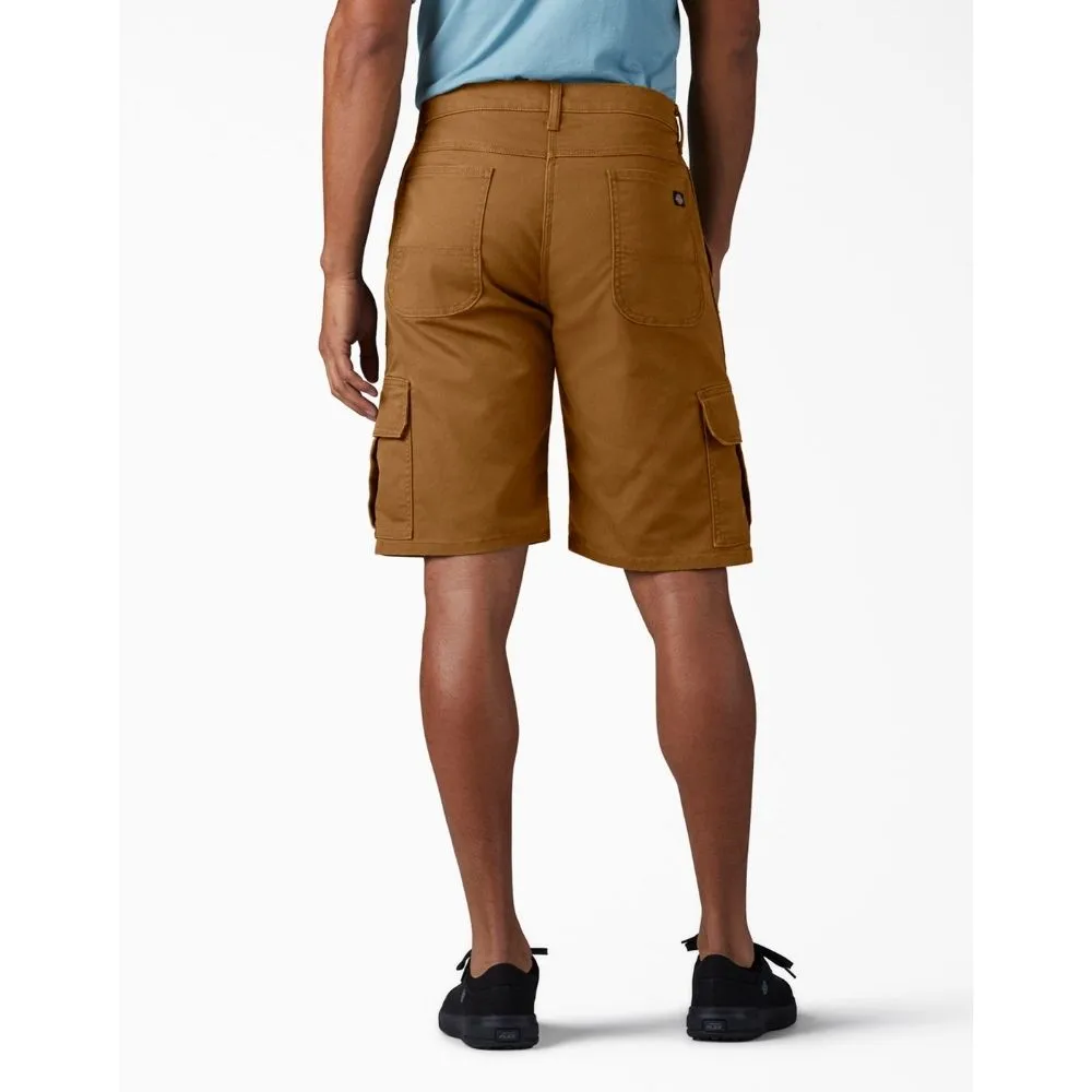 Dickies 11 Relaxed Fit FLEX Tough Max Men's Duck Cargo Work Shorts DX902 - Brown Duck