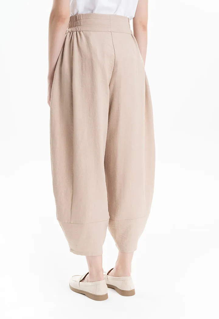 Double Pleated Solid Wide Leg Trouser