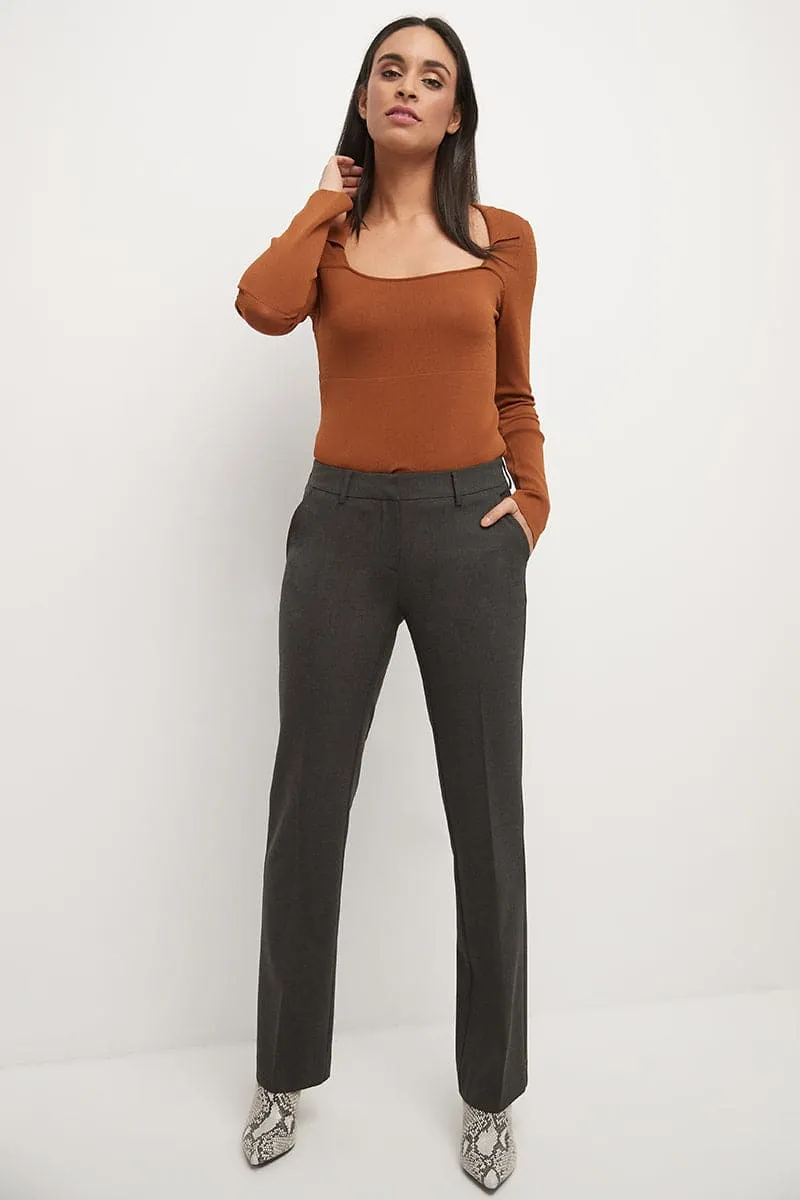 Easy care straight leg trouser dress pants