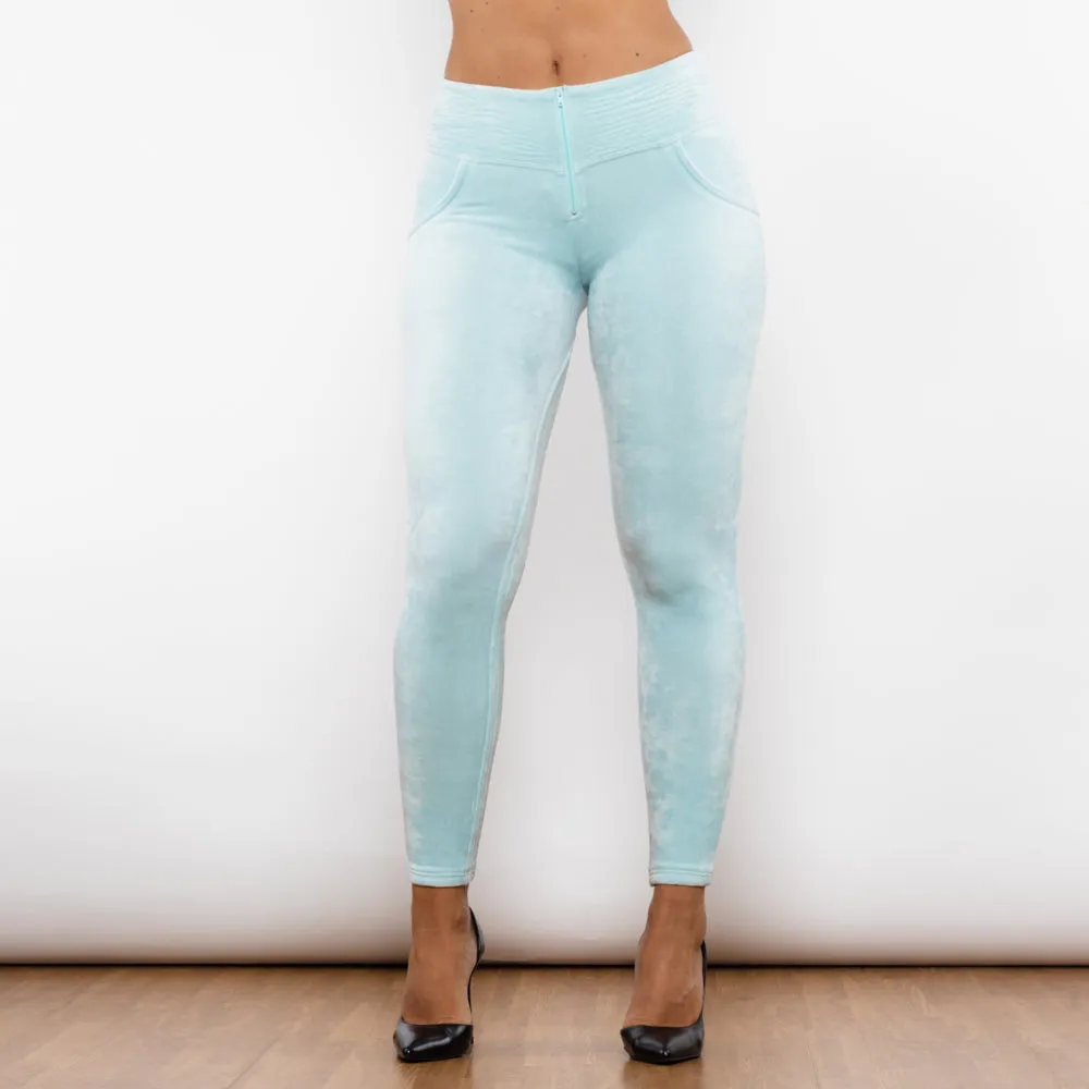 Emerald Green Chenille High Waist Lifting Leggings