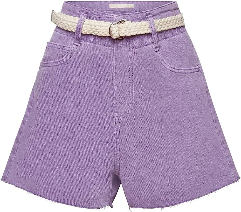 ESPRIT Shorts Cut-Off Denim Purple - 033CC1C301