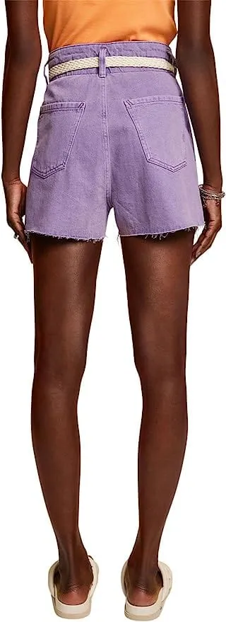 ESPRIT Shorts Cut-Off Denim Purple - 033CC1C301