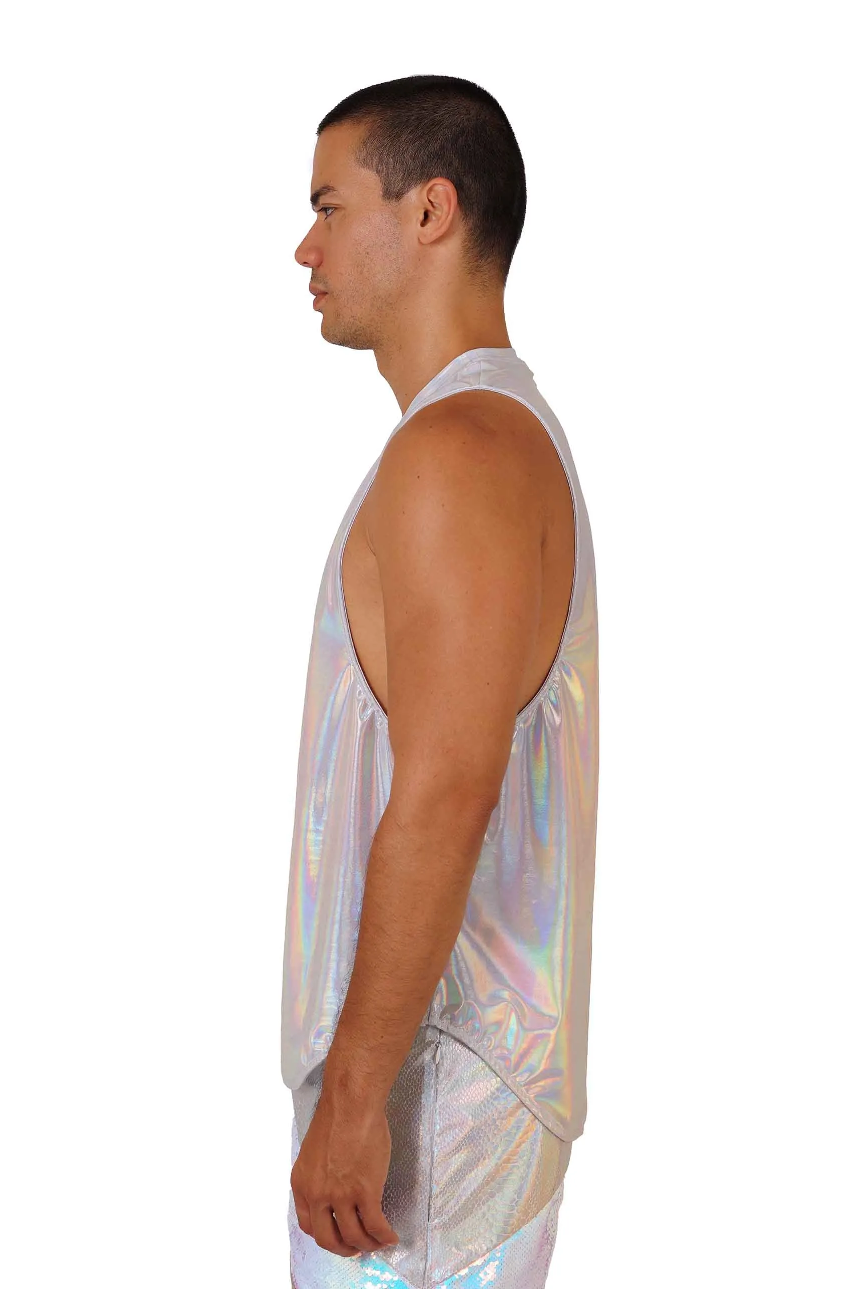 Frosted Drop Arm Tank Top