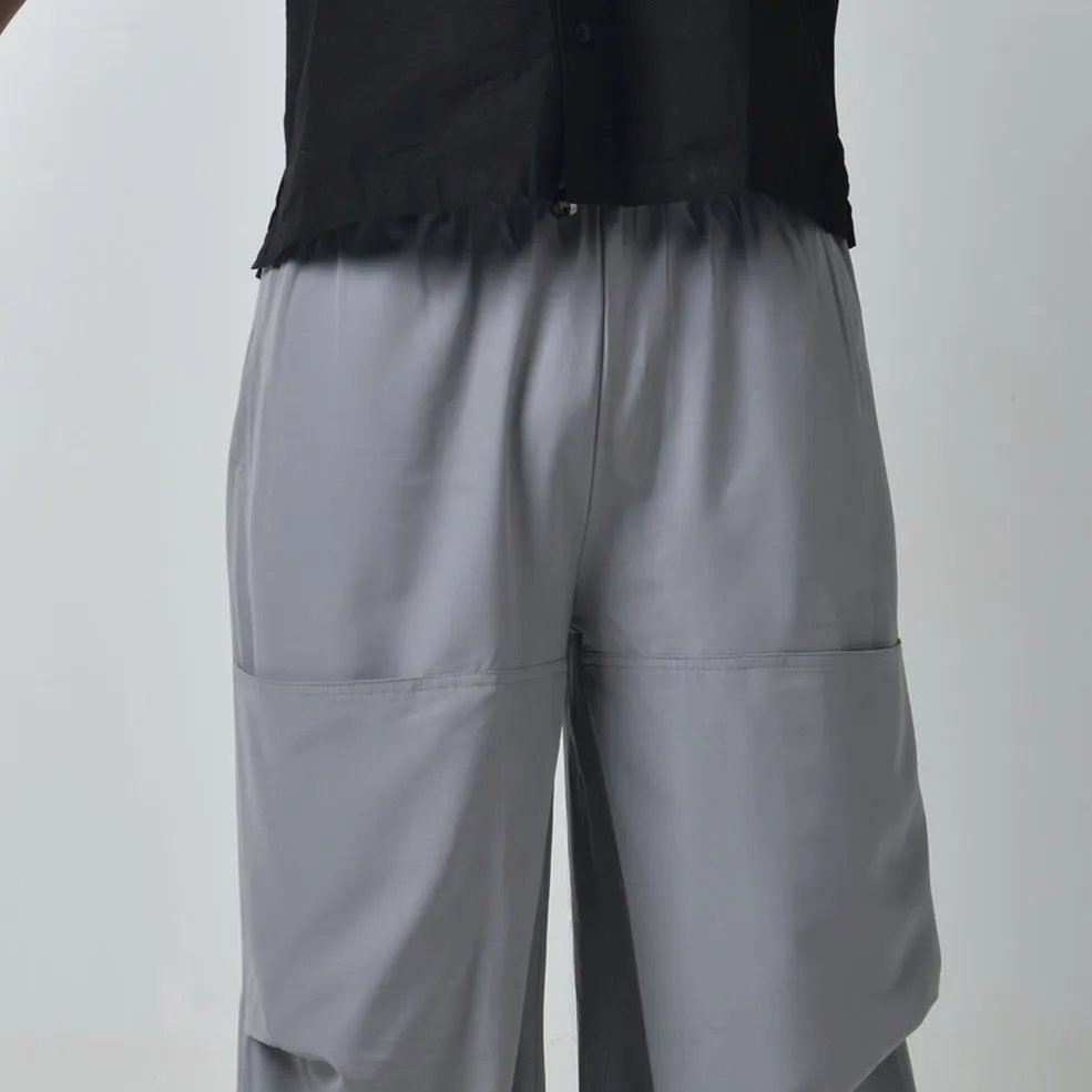 Mens Grey Air Toji Parachute Pants - Lightweight, Stylish Cargo Trousers for Ultimate Comfort and Versatility