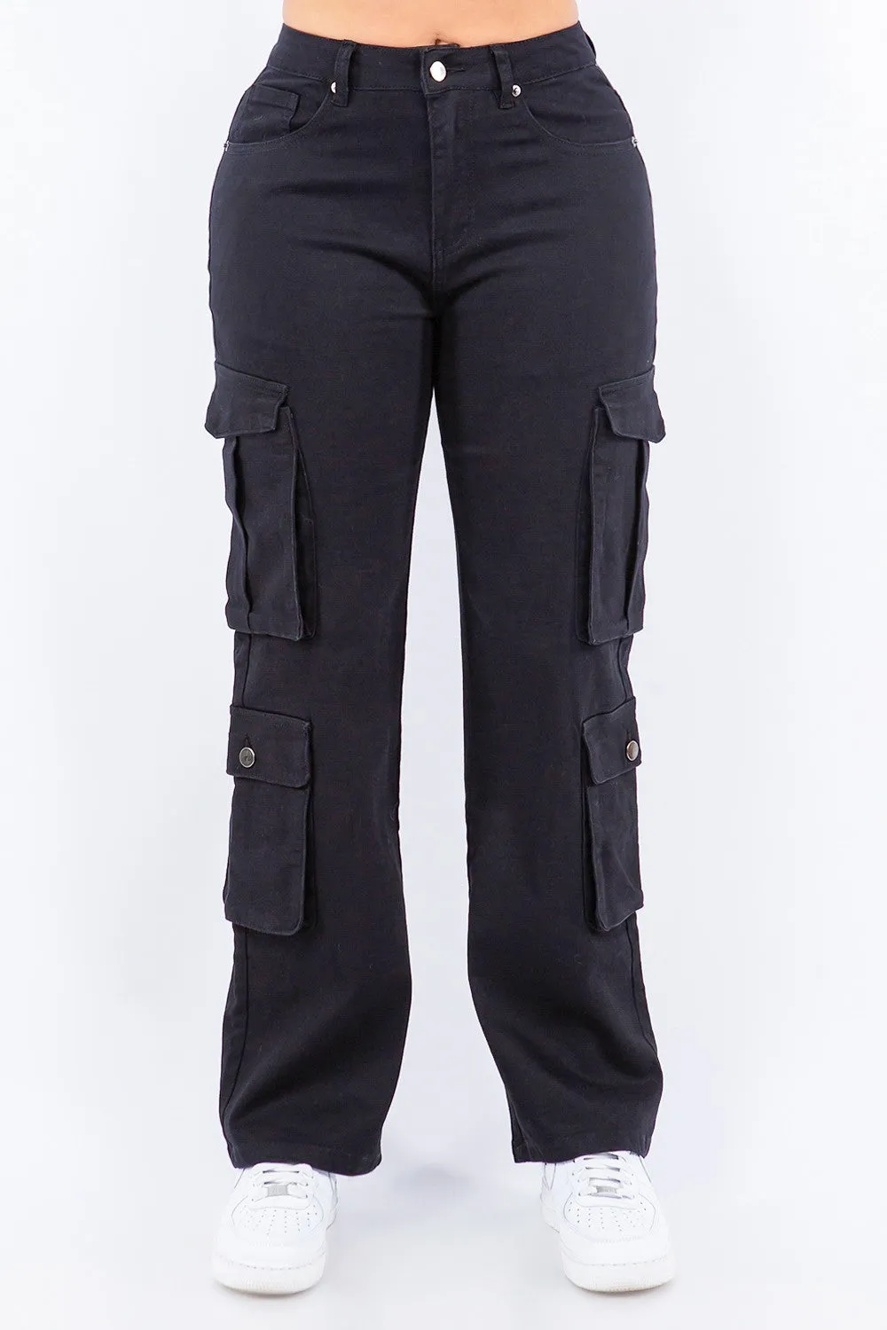 High Waist Multi Pockets Cargo Pants