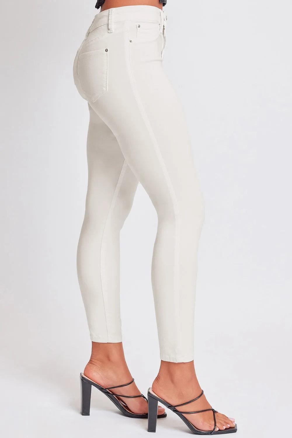 Hyper Stretch Mid-Rise Skinny Jeans Vanilla Cream