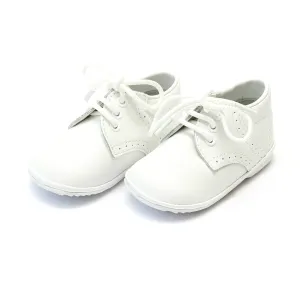 James Boy's White Leather-Lace Up